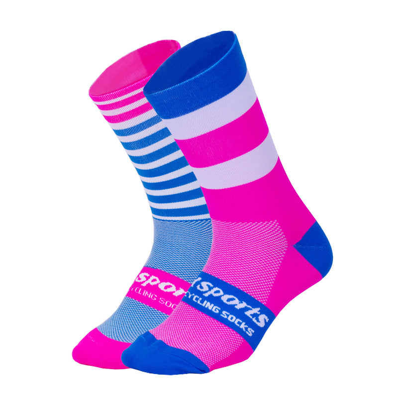 Mismatched Cycling Socks (Blue Rose DH12)