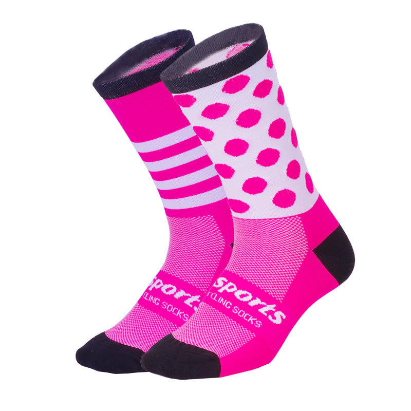 Mismatched Cycling Socks (Rose Black DH13)