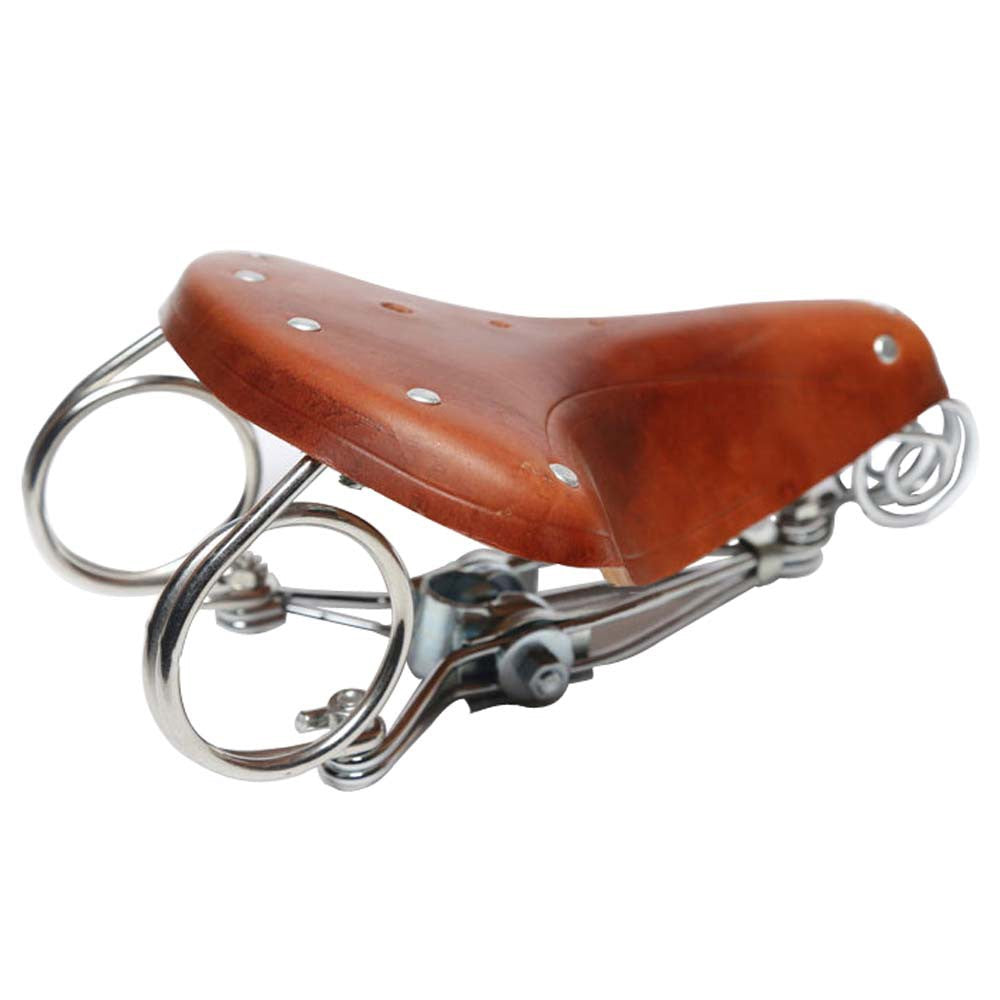 Retro 3-Spring Leather Saddle