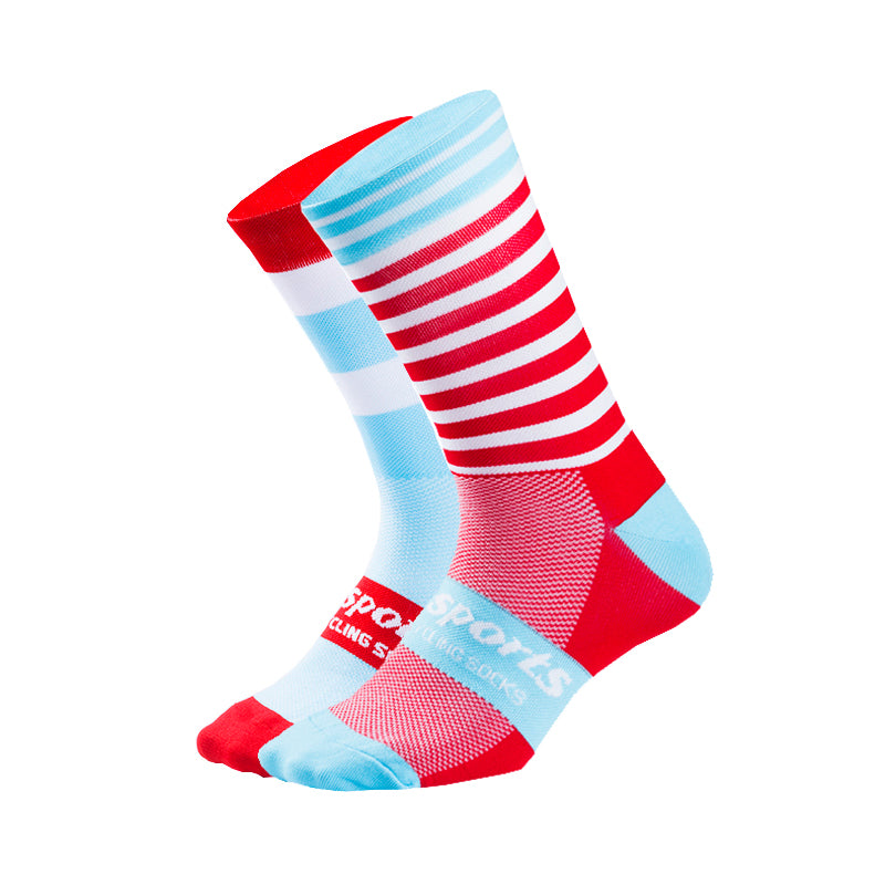 Mismatched Cycling Socks (Red Blue DH12)