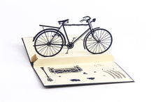 3-D Popup Vintage Bike Card