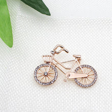 Rhinestone Bicycle Brooch (Silver)
