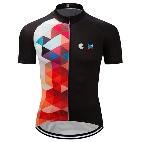 Men's Kaleidoscope Cycling Jersey (Orange/Black)