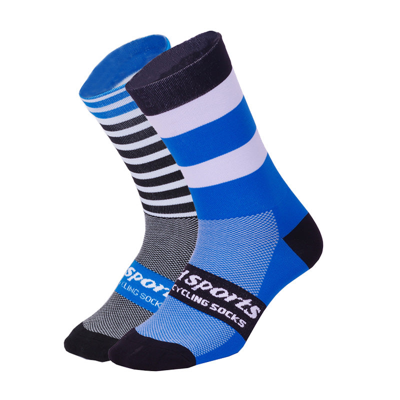Mismatched Cycling Socks (Black Blue DH12)
