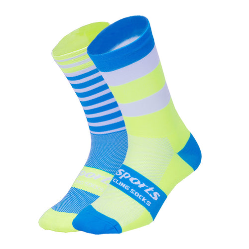 Mismatched Cycling Socks (Green Blue DH12)