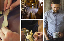 Wooden Mustache Bow Tie (Dark)