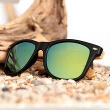 Polarized Vintage Sunglasses with Bamboo Sides