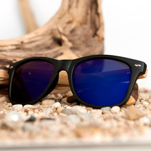 Polarized Vintage Sunglasses with Bamboo Sides