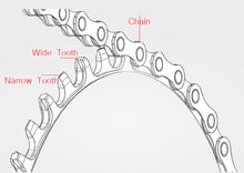 Oval Colored Chain Ring 32T/34T/36T/38T