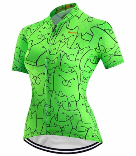 Women's Cycling Jersey (Cool Catz Green)