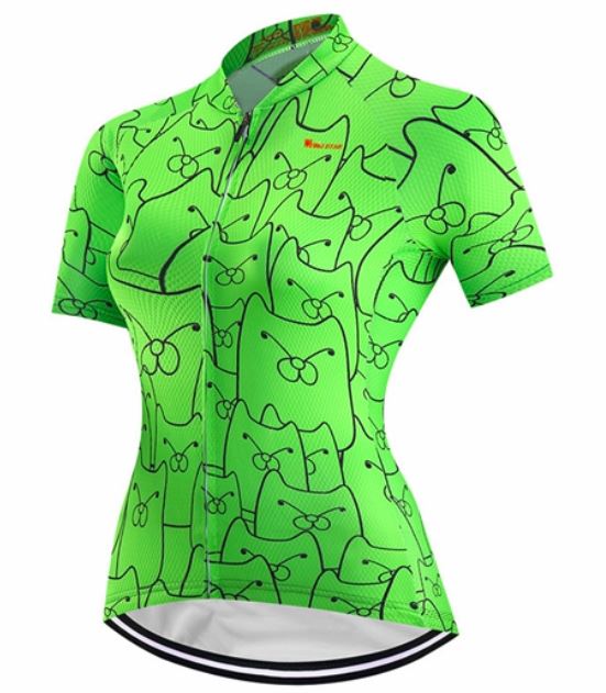 Women's Cycling Jersey (Cool Catz Green)