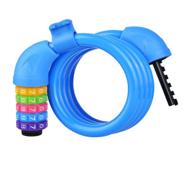 Password-Style Flex Weave Cable Lock (Blue Multi)