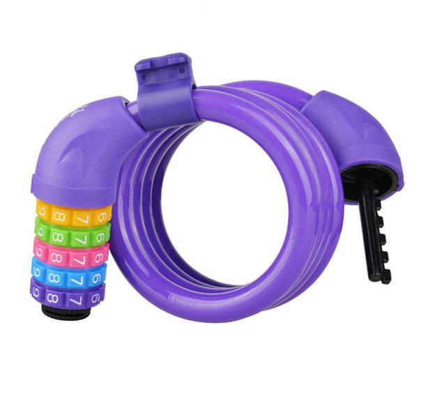 Password-Style Flex Weave Cable Lock (Purple Multi)