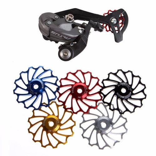 Colored 13-Tooth Aluminum Alloy Jockey Wheel