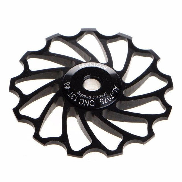 Colored 13-Tooth Aluminum Alloy Jockey Wheel