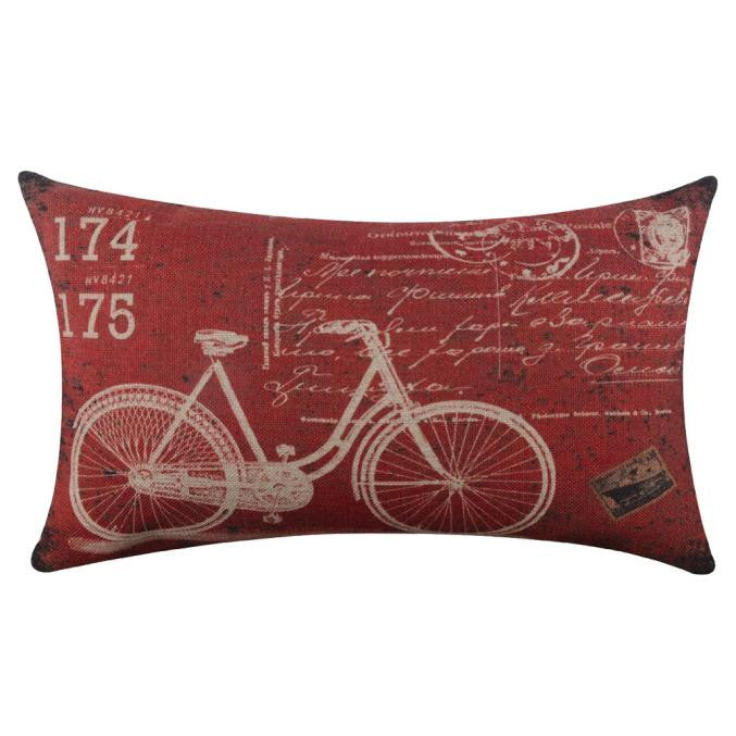 Decorative Bicycle Pillow Cover