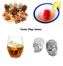 3D Skull Flexible Silicone Ice Cube Mold Tray