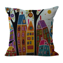 European Village Throw Pillow Cover