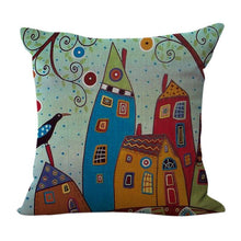European Village Throw Pillow Cover