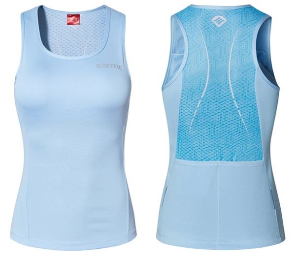 Women's Santic Sleeveless Top (Sky Blue)