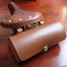 Leather Vintage Barrel-Style Saddle Bag