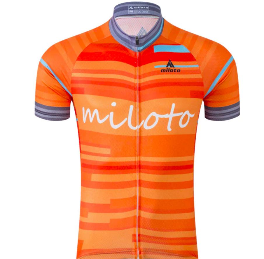 Men's Miloto Race Fit Jersey (Orange Stripe)