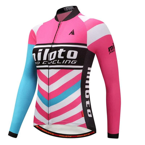 Women's Long-Sleeve Miloto Cycling Jersey (Bold)