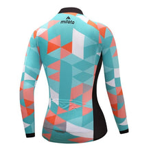 Women's Long-Sleeve Miloto Cycling Jersey (Sea Glass)